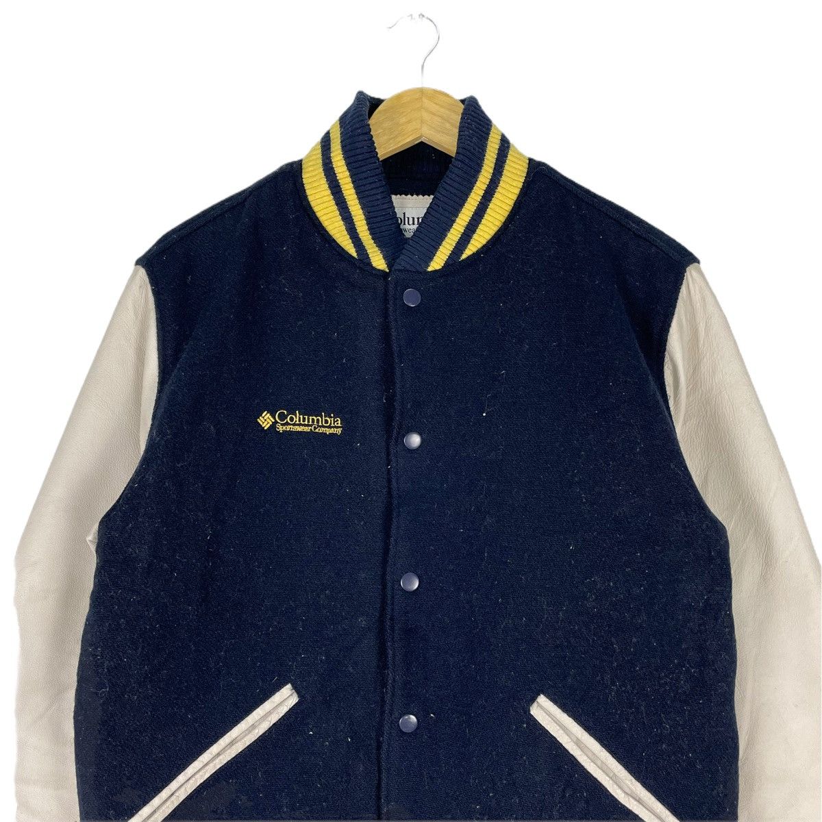 Columbia ❄️COLUMBIA Letterman Varsity Leather Jacket Size US M / EU 48-50 / 2 - 4 Thumbnail