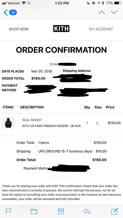 Kith fake hot sale friends hoodie