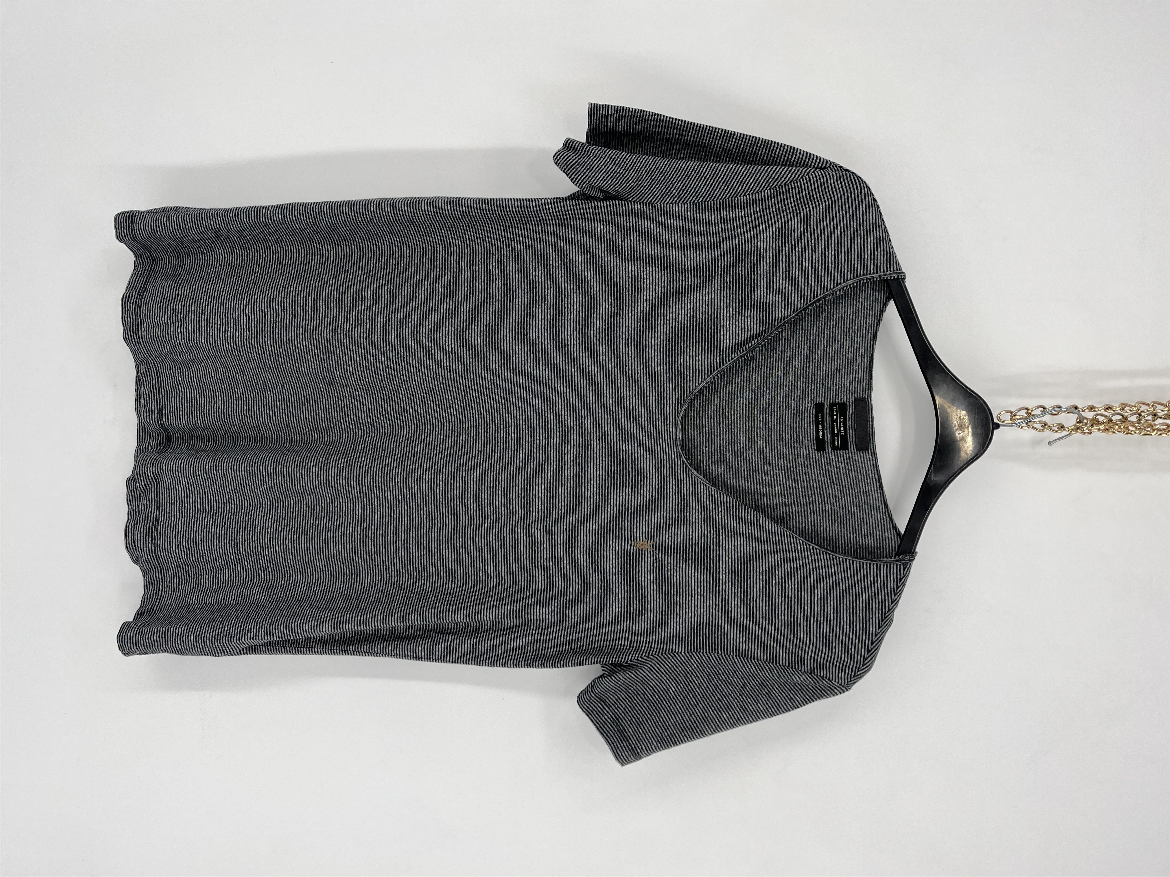 Allsaints AllSaints Men's striped tshirt V-Neckline Size US M / EU 48-50 / 2 - 1 Thumbnail