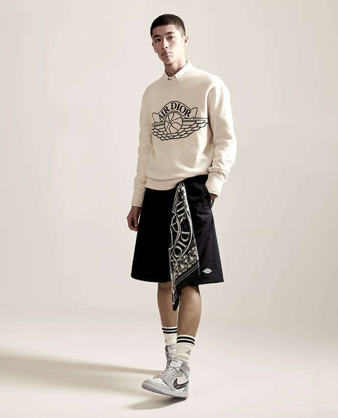 Dior × Jordan Brand (BNWT) Kim Jones “Air Dior” blue cashmere sweater Size US L / EU 52-54 / 3 - 14 Thumbnail