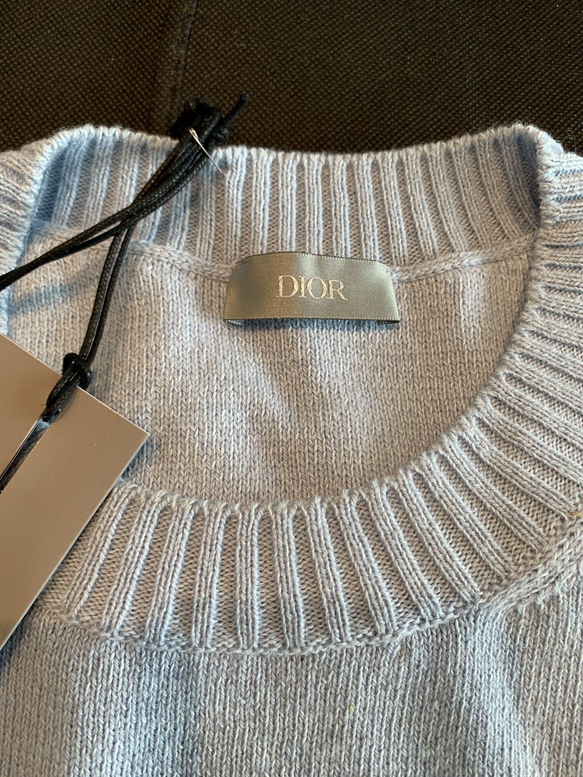 Dior × Jordan Brand (BNWT) Kim Jones “Air Dior” blue cashmere sweater Size US L / EU 52-54 / 3 - 8 Thumbnail