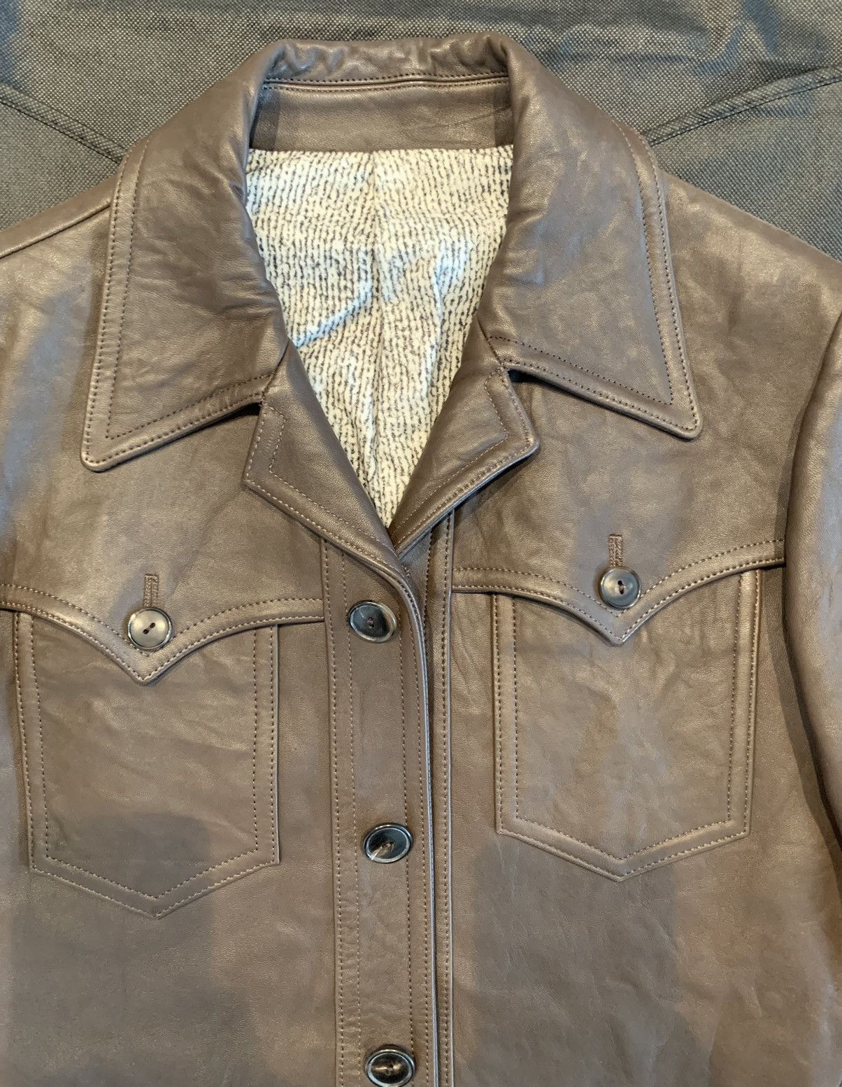Number (N)ine (Runway) Fw07 “Love God Murder” leather shirt jacket Size US M / EU 48-50 / 2 - 12 Thumbnail