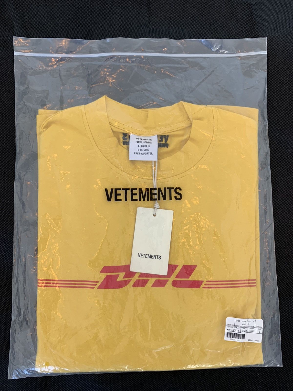 Pre owned Vetements nwt Ss16 Dhl T shirt In Yellow ModeSens