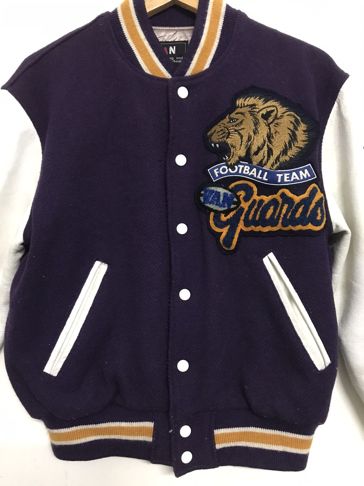 Van Van Jac Varsity Jacket Football team wool leather jacket Size US M / EU 48-50 / 2 - 6 Thumbnail