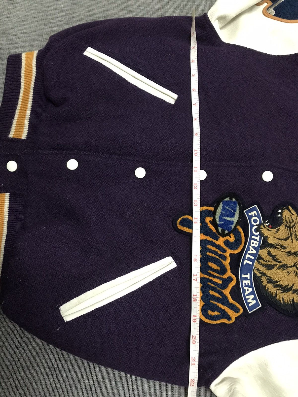 Van Van Jac Varsity Jacket Football team wool leather jacket Size US M / EU 48-50 / 2 - 15 Thumbnail