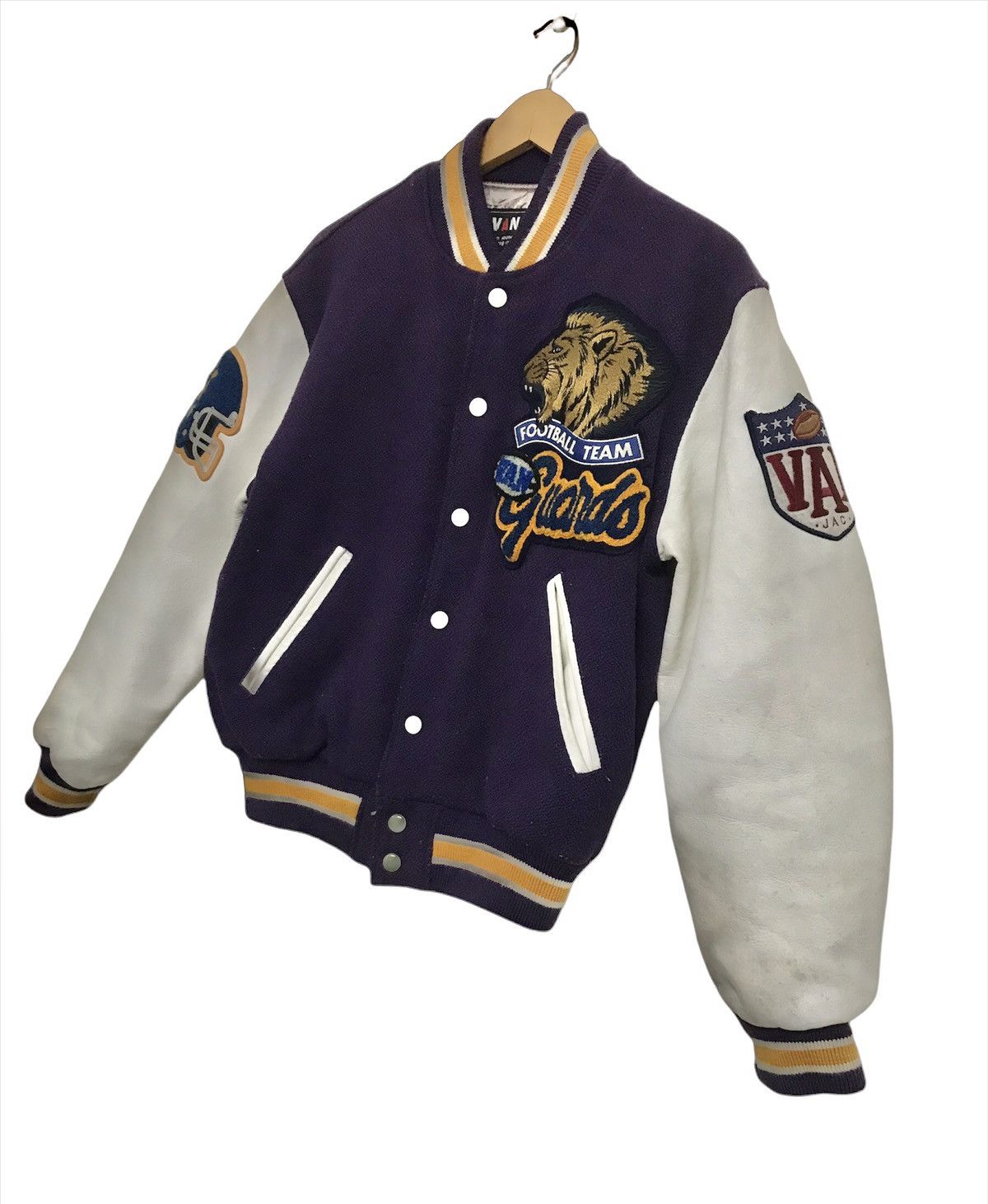 Van Van Jac Varsity Jacket Football team wool leather jacket Size US M / EU 48-50 / 2 - 4 Thumbnail