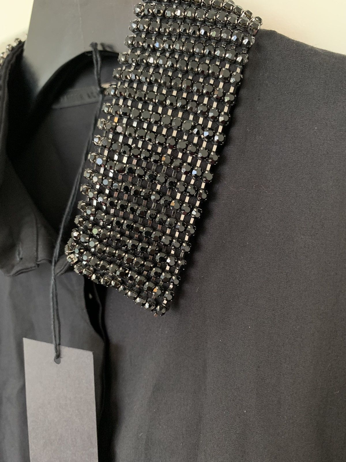 Haider Ackermann (NWT) Rrp$900 Black crystal hand embroidered shirt Size US S / EU 44-46 / 1 - 4 Thumbnail