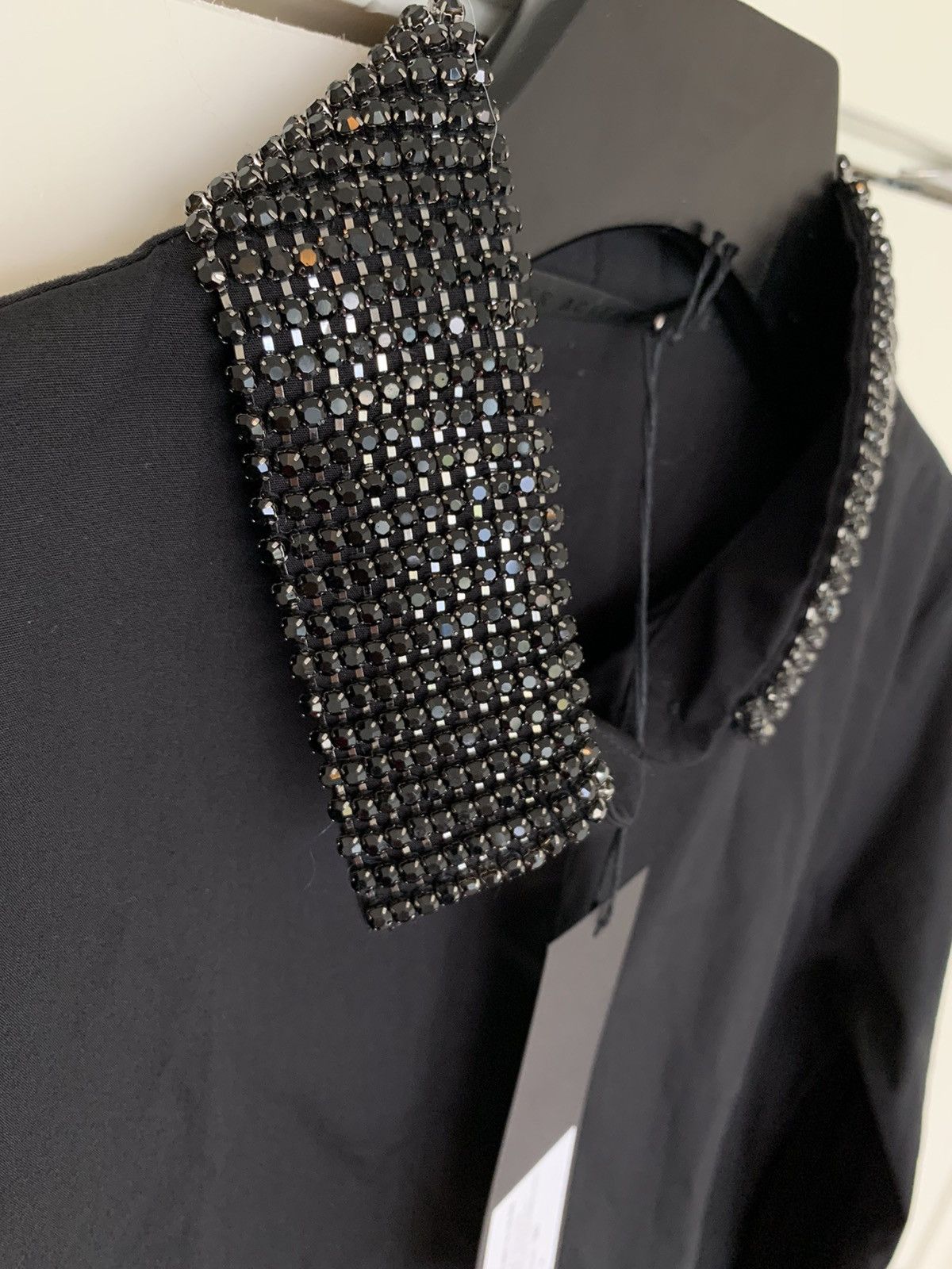 Haider Ackermann (NWT) Rrp$900 Black crystal hand embroidered shirt Size US S / EU 44-46 / 1 - 3 Thumbnail