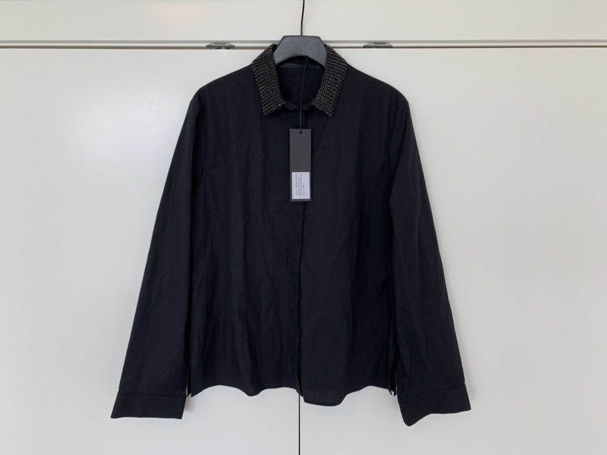 Haider Ackermann (NWT) Rrp$900 Black crystal hand embroidered shirt Size US S / EU 44-46 / 1 - 1 Thumbnail