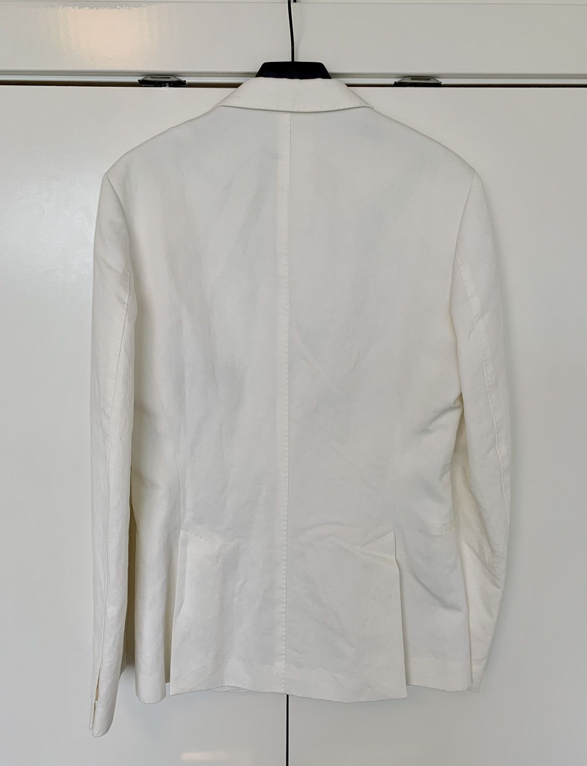 Haider Ackermann RRP$1865 White linen blend tuxedo jacket Size 48R - 7 Thumbnail