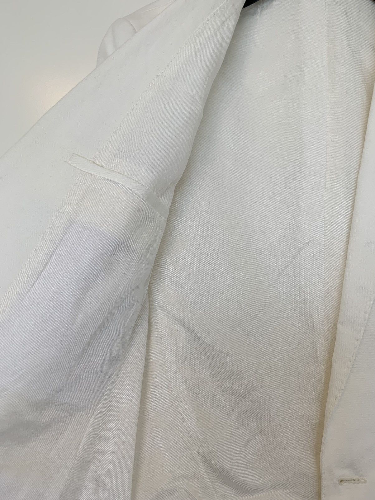 Haider Ackermann RRP$1865 White linen blend tuxedo jacket Size 48R - 12 Thumbnail