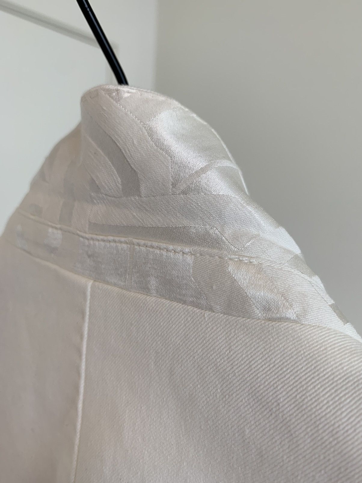 Haider Ackermann RRP$1865 White linen blend tuxedo jacket Size 48R - 10 Thumbnail