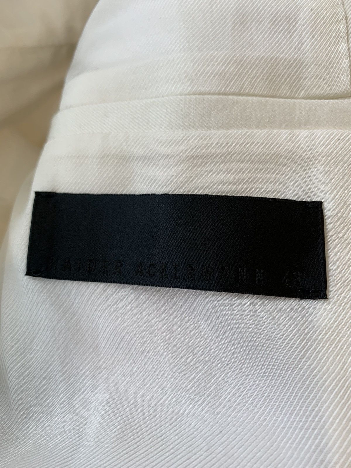 Haider Ackermann RRP$1865 White linen blend tuxedo jacket Size 48R - 15 Thumbnail
