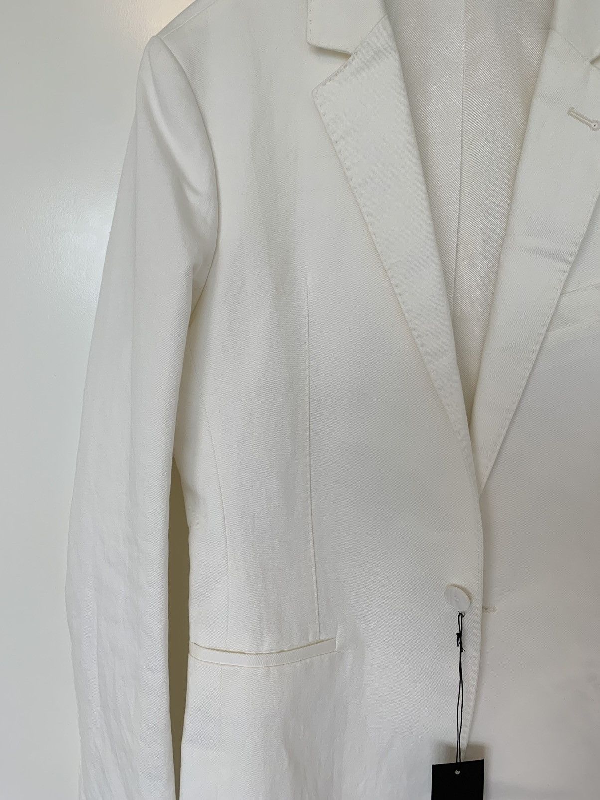 Haider Ackermann RRP$1865 White linen blend tuxedo jacket Size 48R - 5 Thumbnail