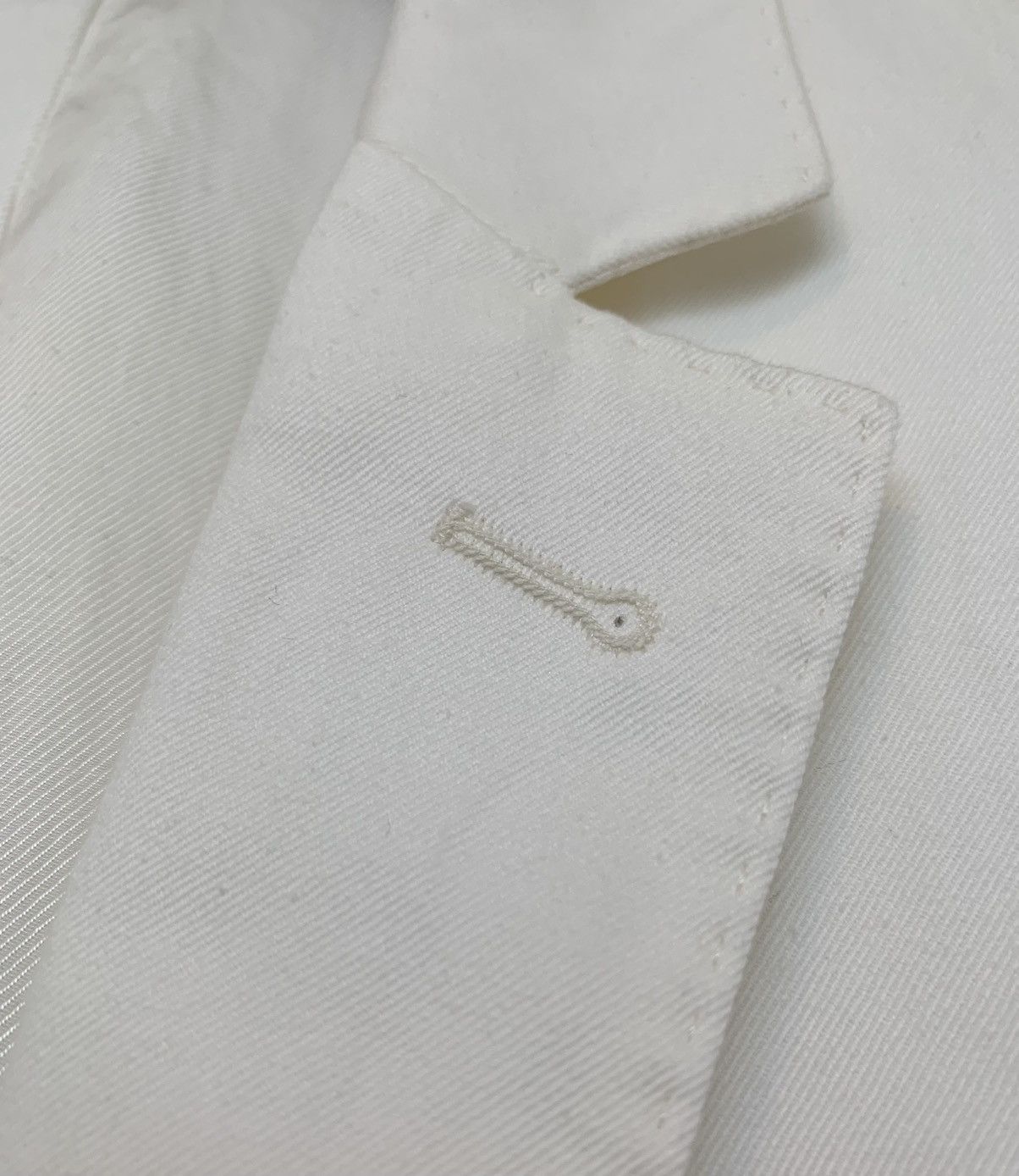 Haider Ackermann RRP$1865 White linen blend tuxedo jacket Size 48R - 4 Thumbnail