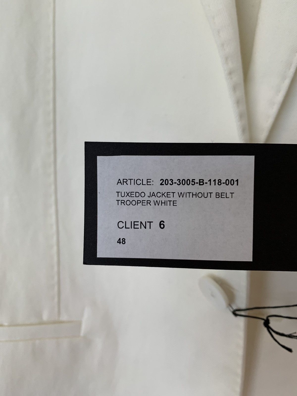Haider Ackermann RRP$1865 White linen blend tuxedo jacket Size 48R - 14 Thumbnail