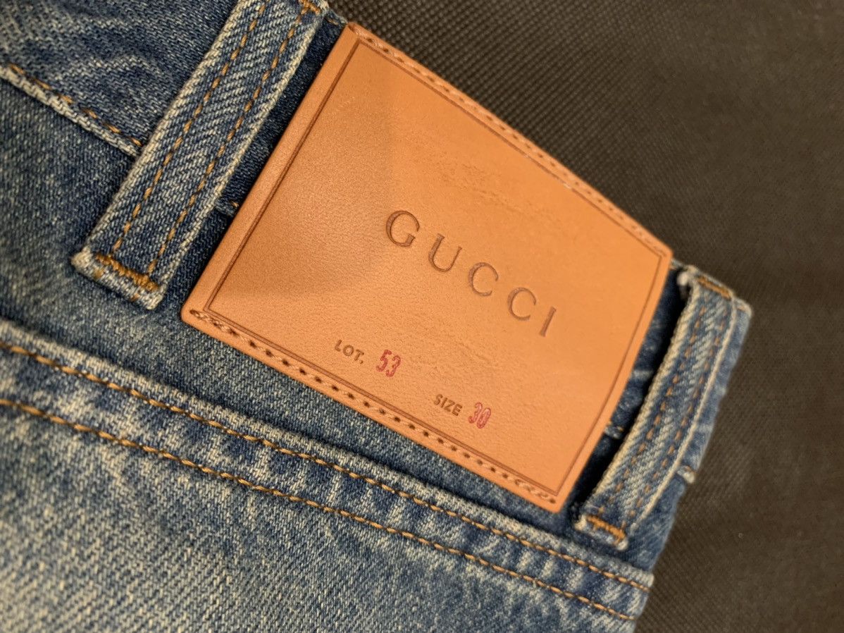 Gucci (New) FW16 kingsnake embroidered denim jeans Size US 30 / EU 46 - 10 Thumbnail