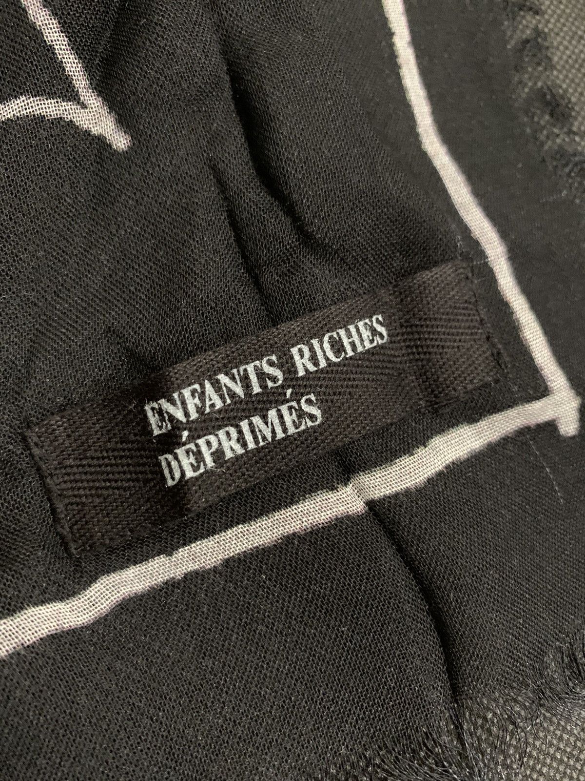 Enfants Riches Deprimes (New) SS’17 Large silk blanket scarf / Black / 1 of 10 Size ONE SIZE - 4 Thumbnail