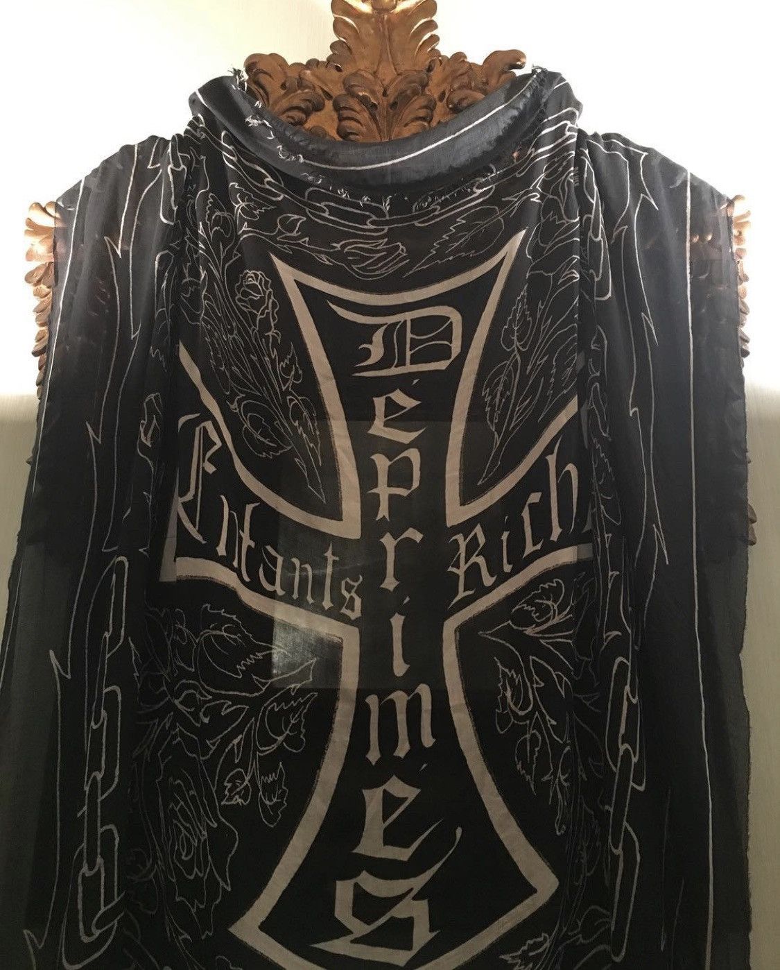 Enfants Riches Deprimes (New) SS’17 Large silk blanket scarf / Black / 1 of 10 Size ONE SIZE - 7 Thumbnail