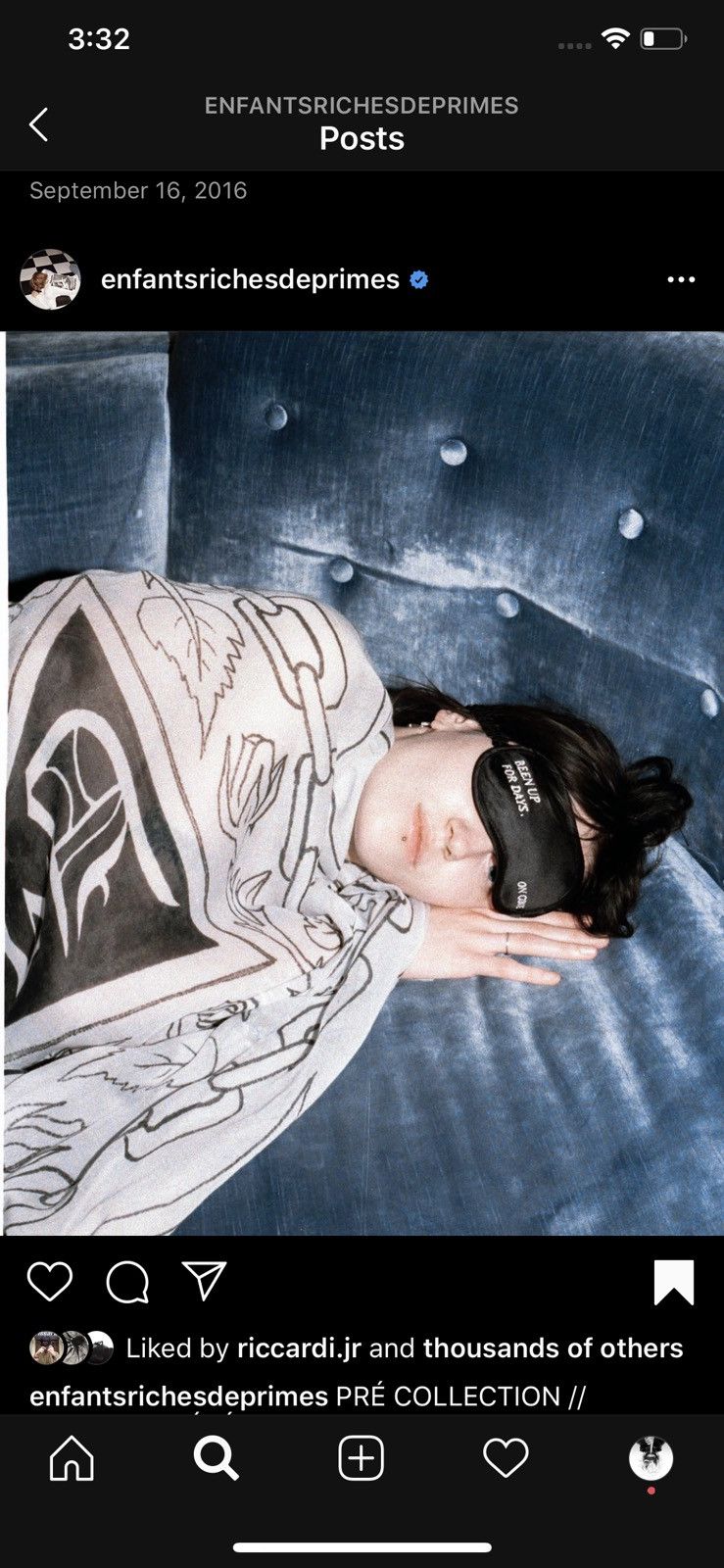 Enfants Riches Deprimes (New) SS’17 Large silk blanket scarf / Black / 1 of 10 Size ONE SIZE - 9 Thumbnail