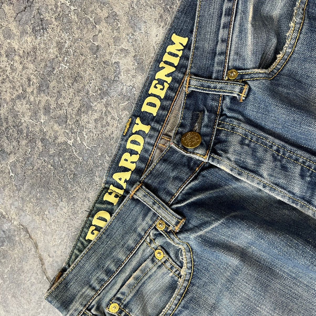 Ed Hardy VINTAGE Y2K ED HARDY CROSS IN MEMORY OF MOTHER JEANS 32x32 Size US 32 / EU 48 - 8 Thumbnail