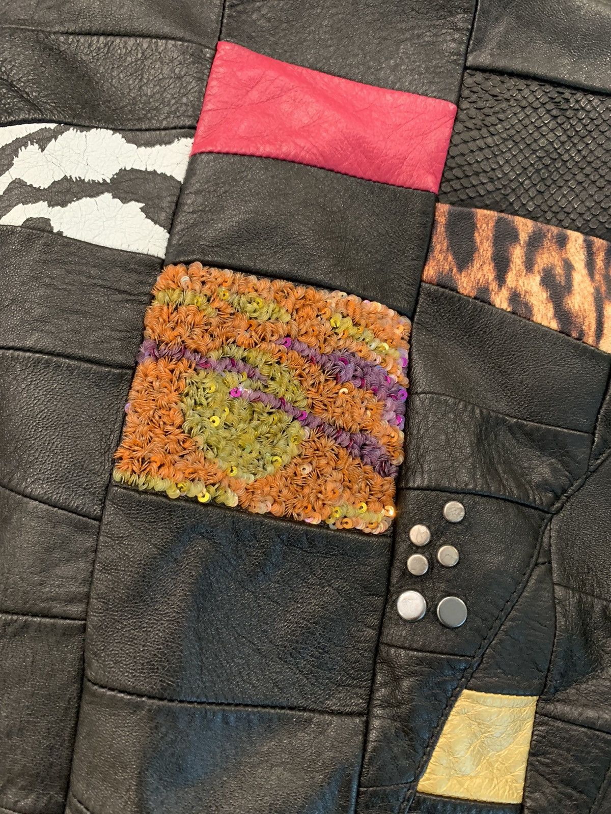 Hedi Slimane × Saint Laurent Paris New / SS’16 “Surf Sound” Patchwork Python Leather Jacket Size US XS / EU 42 / 0 - 15 Thumbnail