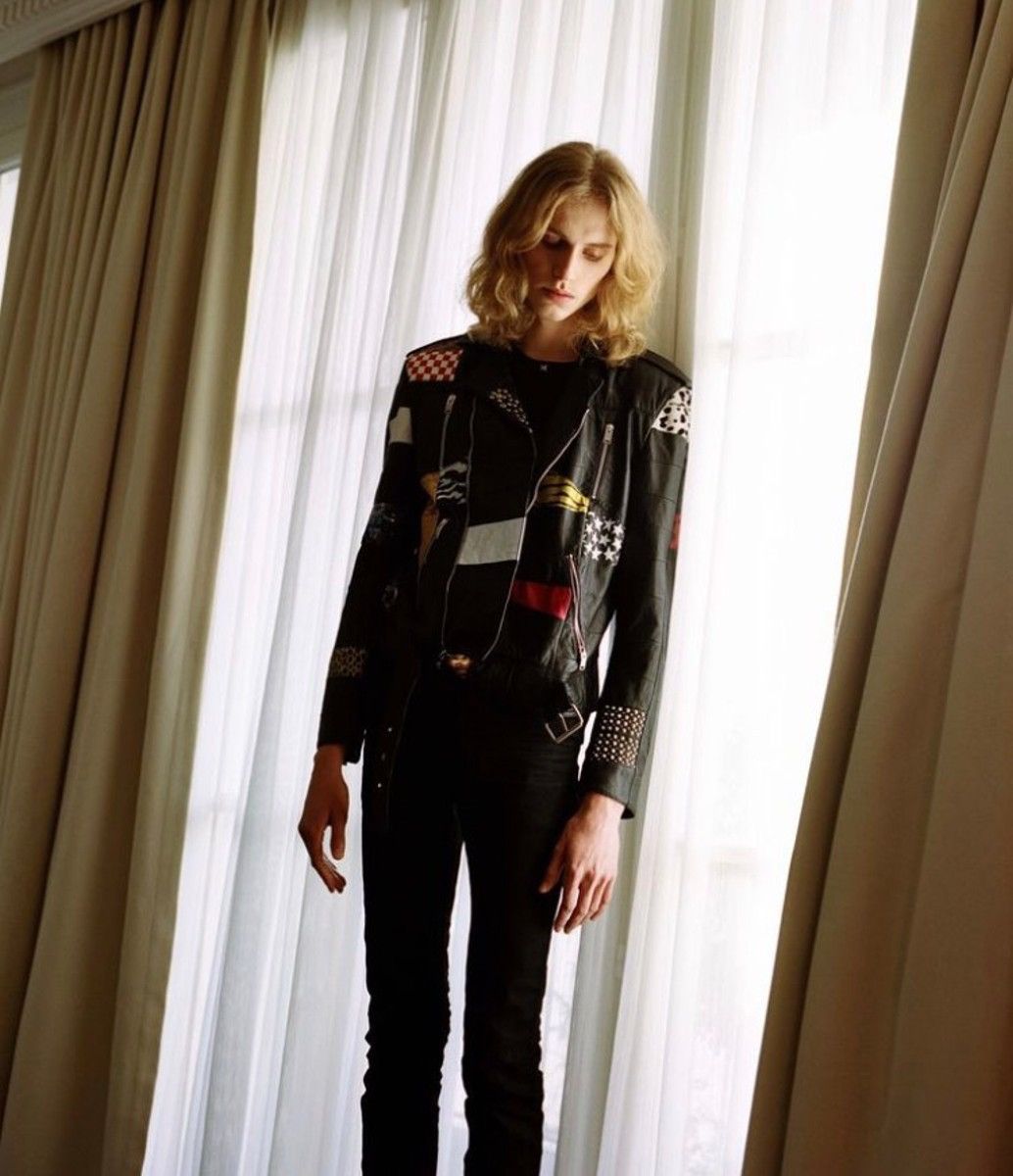 Hedi Slimane × Saint Laurent Paris New / SS’16 “Surf Sound” Patchwork Python Leather Jacket Size US XS / EU 42 / 0 - 23 Thumbnail