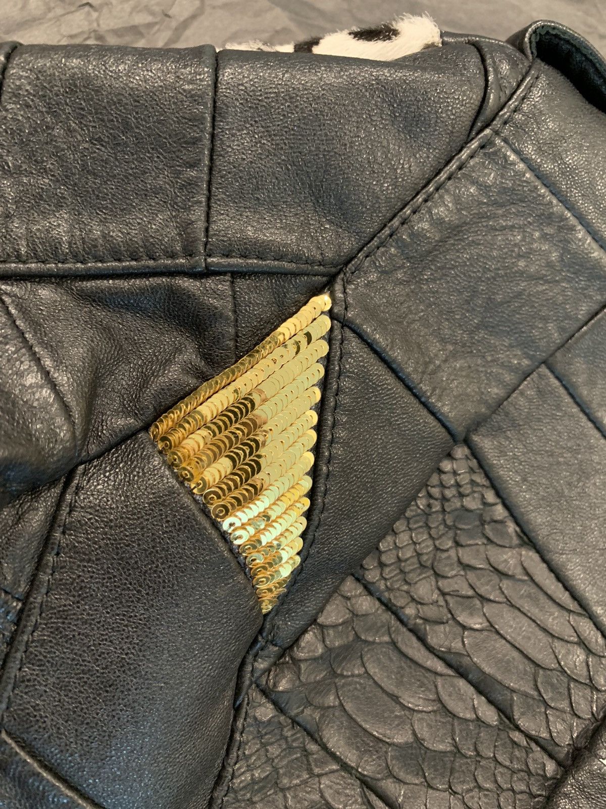 Hedi Slimane × Saint Laurent Paris New / SS’16 “Surf Sound” Patchwork Python Leather Jacket Size US XS / EU 42 / 0 - 17 Thumbnail