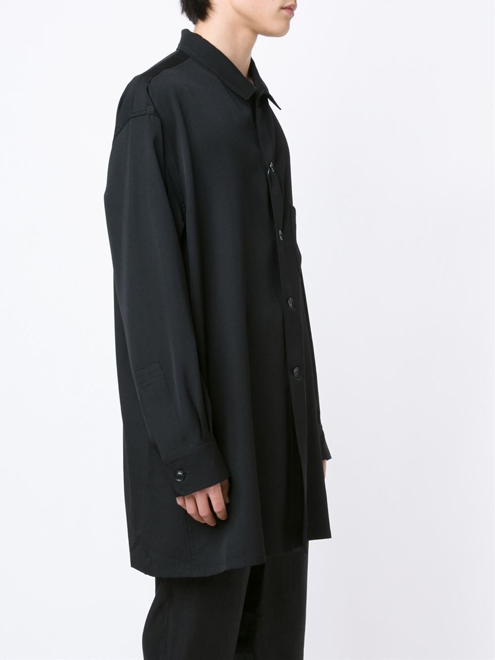 Yohji Yamamoto Pour Homme SS’16 Oversized wool gabardine shirt jacket Size US M / EU 48-50 / 2 - 21 Thumbnail