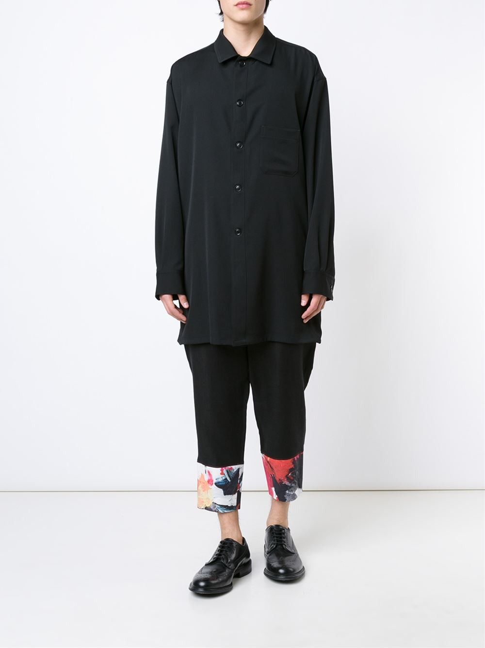 Yohji Yamamoto Pour Homme SS’16 Oversized wool gabardine shirt jacket Size US M / EU 48-50 / 2 - 20 Thumbnail