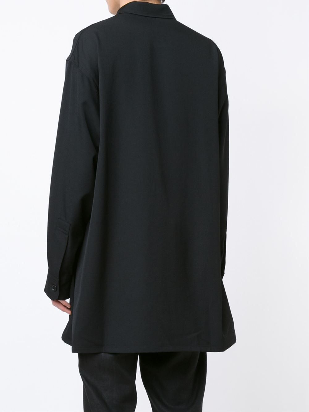 Yohji Yamamoto Pour Homme SS’16 Oversized wool gabardine shirt jacket Size US M / EU 48-50 / 2 - 22 Thumbnail