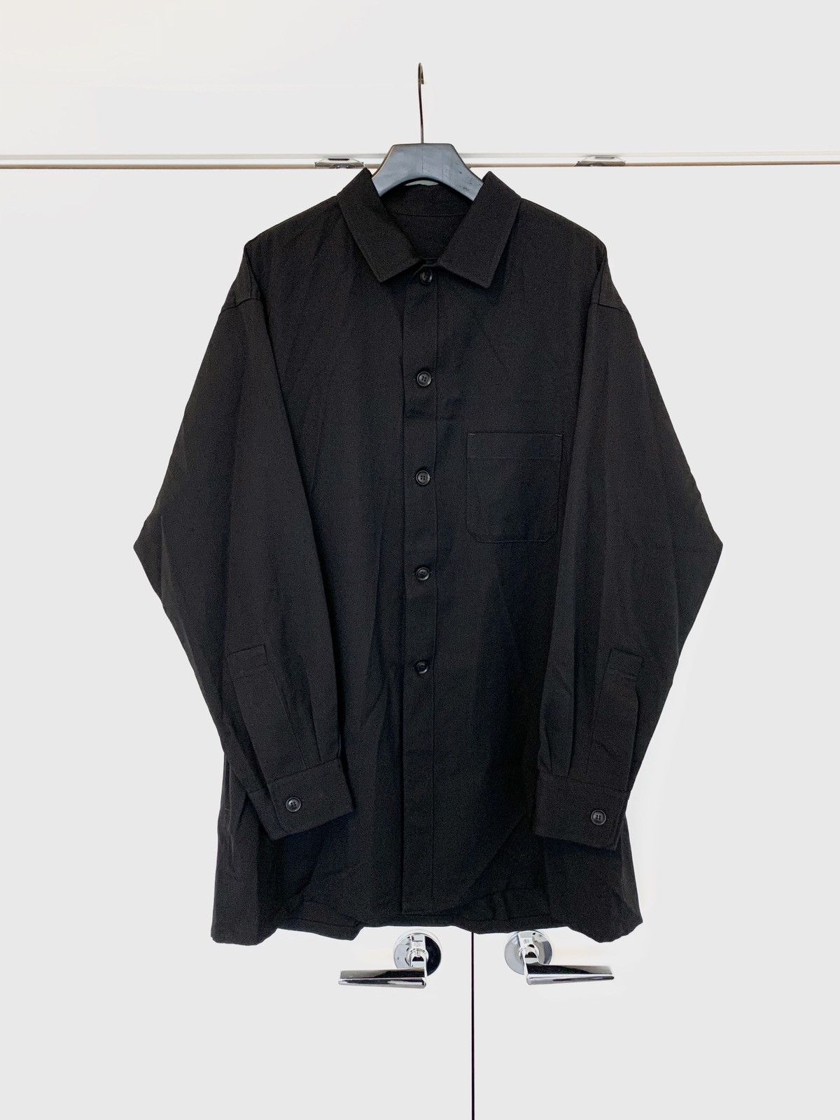 Yohji Yamamoto Pour Homme SS’16 Oversized wool gabardine shirt jacket Size US M / EU 48-50 / 2 - 2 Thumbnail