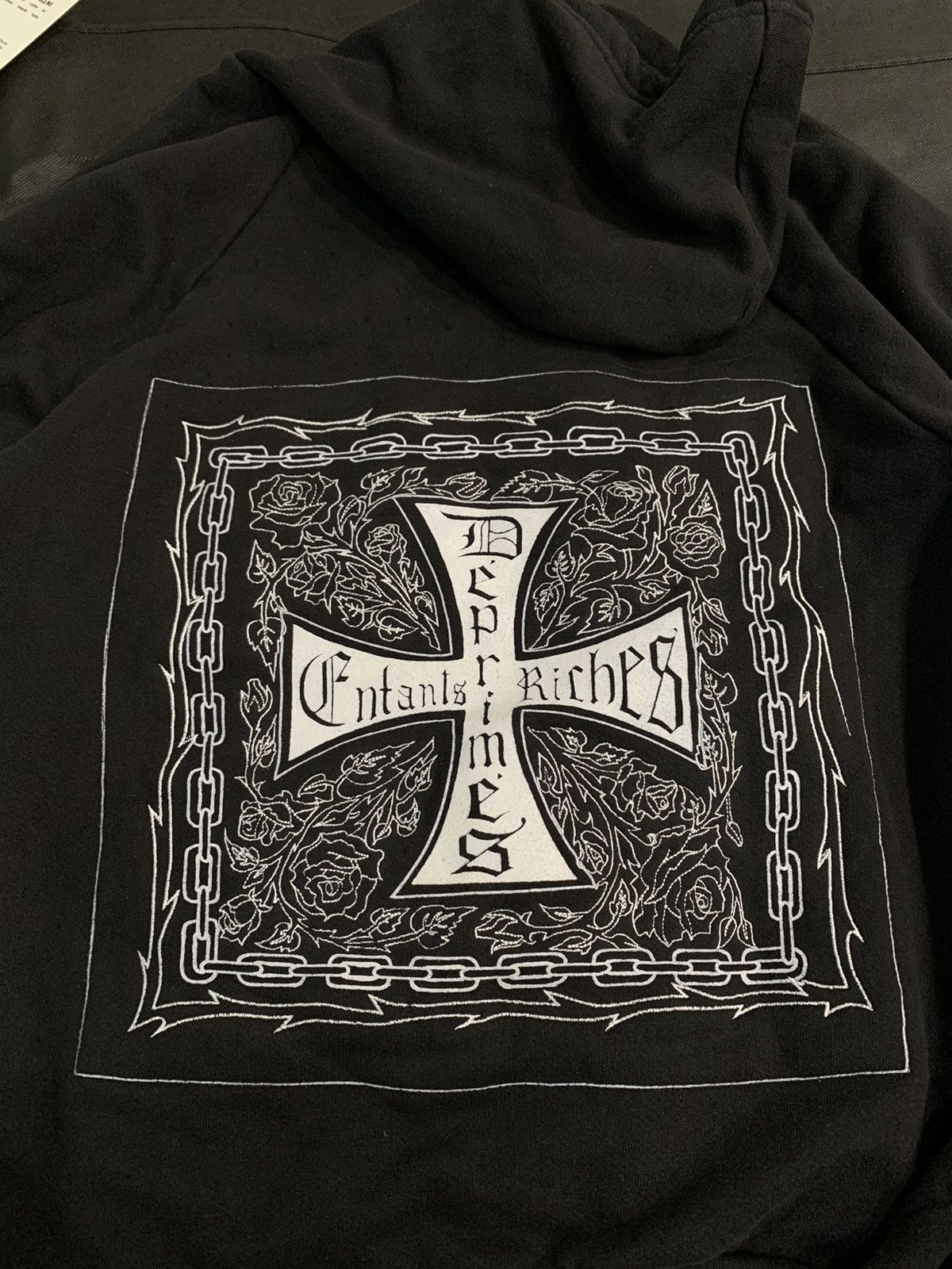 Enfants Riches Deprimes (NWT) Erd SS17 CROIX AVEC DES ROSES HOODIE Size US M / EU 48-50 / 2 - 5 Thumbnail