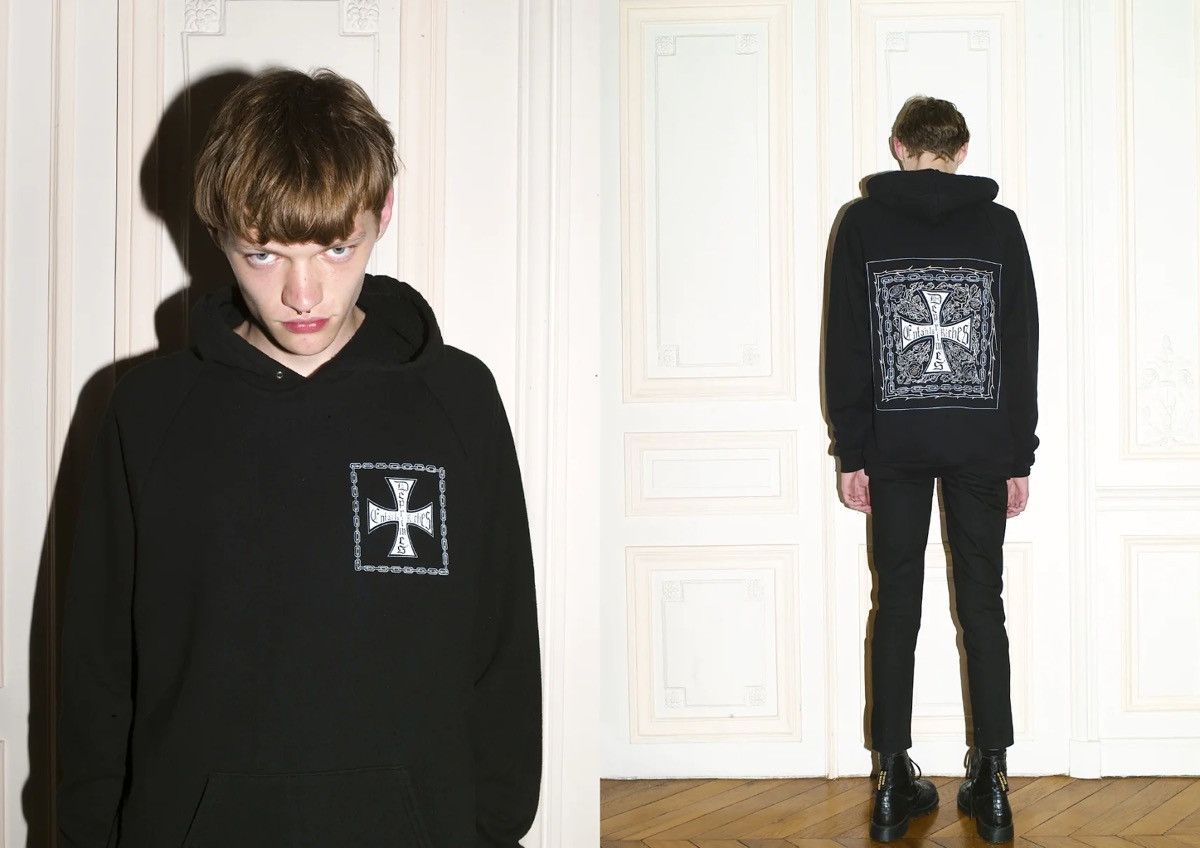 Enfants Riches Deprimes (NWT) Erd SS17 CROIX AVEC DES ROSES HOODIE Size US M / EU 48-50 / 2 - 17 Thumbnail