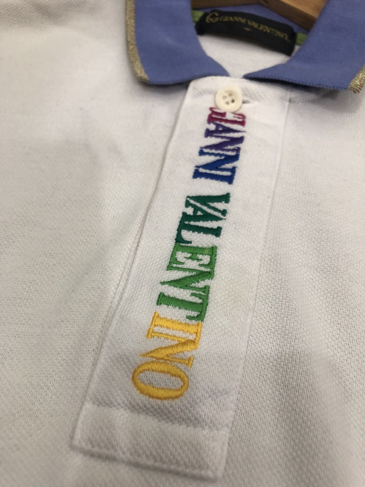 Valentino Gianni Valentino Colourful Embroidered Polo Shirt Size US M / EU 48-50 / 2 - 8 Thumbnail