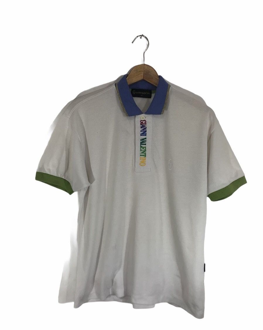 Valentino Gianni Valentino Colourful Embroidered Polo Shirt Size US M / EU 48-50 / 2 - 1 Thumbnail