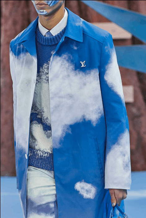 Louis Vuitton Cloud Monogram White Light blue Polyester ref.998788