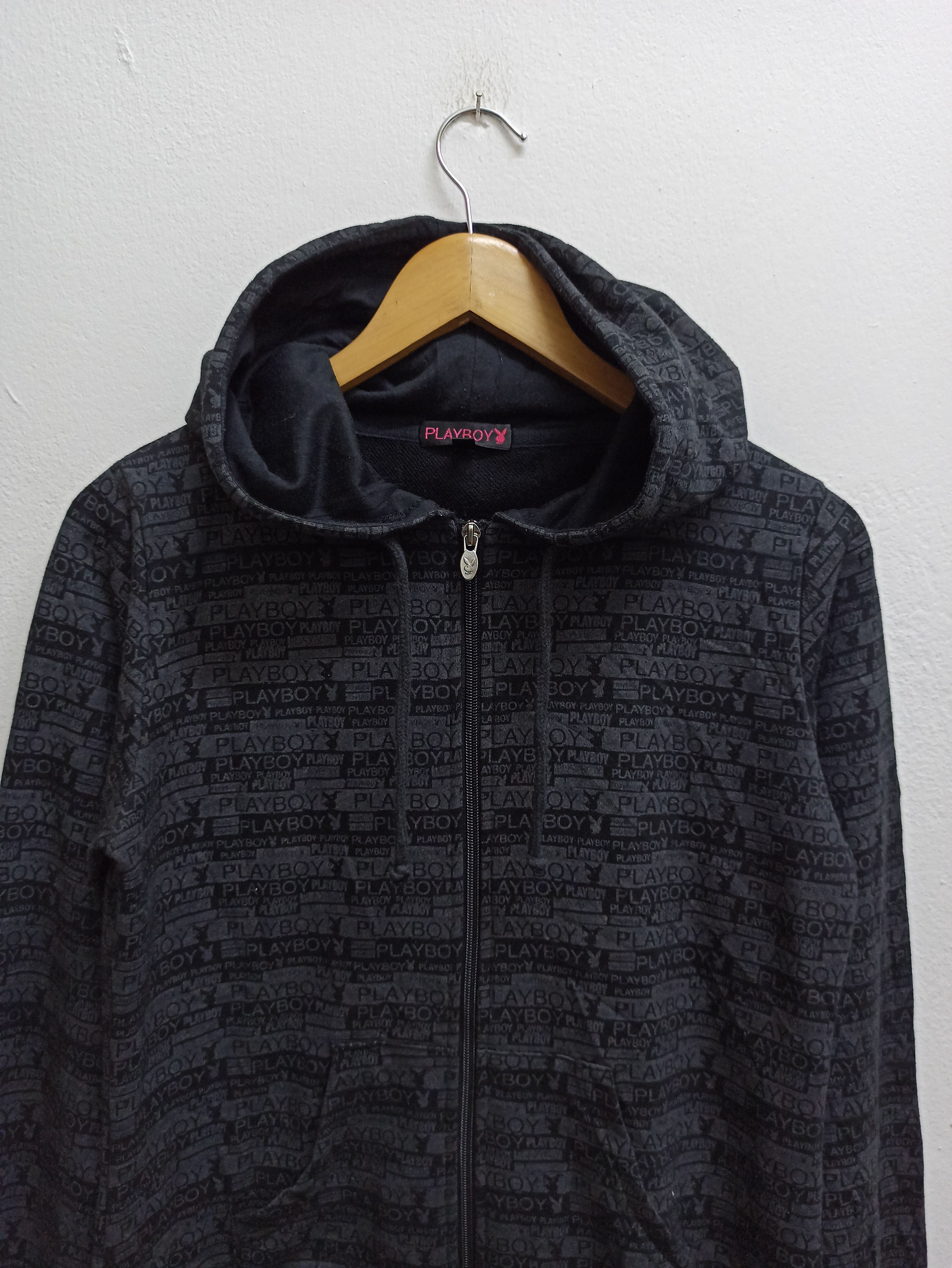 Playboy Vintage Playboy Monogram Logo Special Hoodie Zipper (c36) Size US M / EU 48-50 / 2 - 3 Thumbnail
