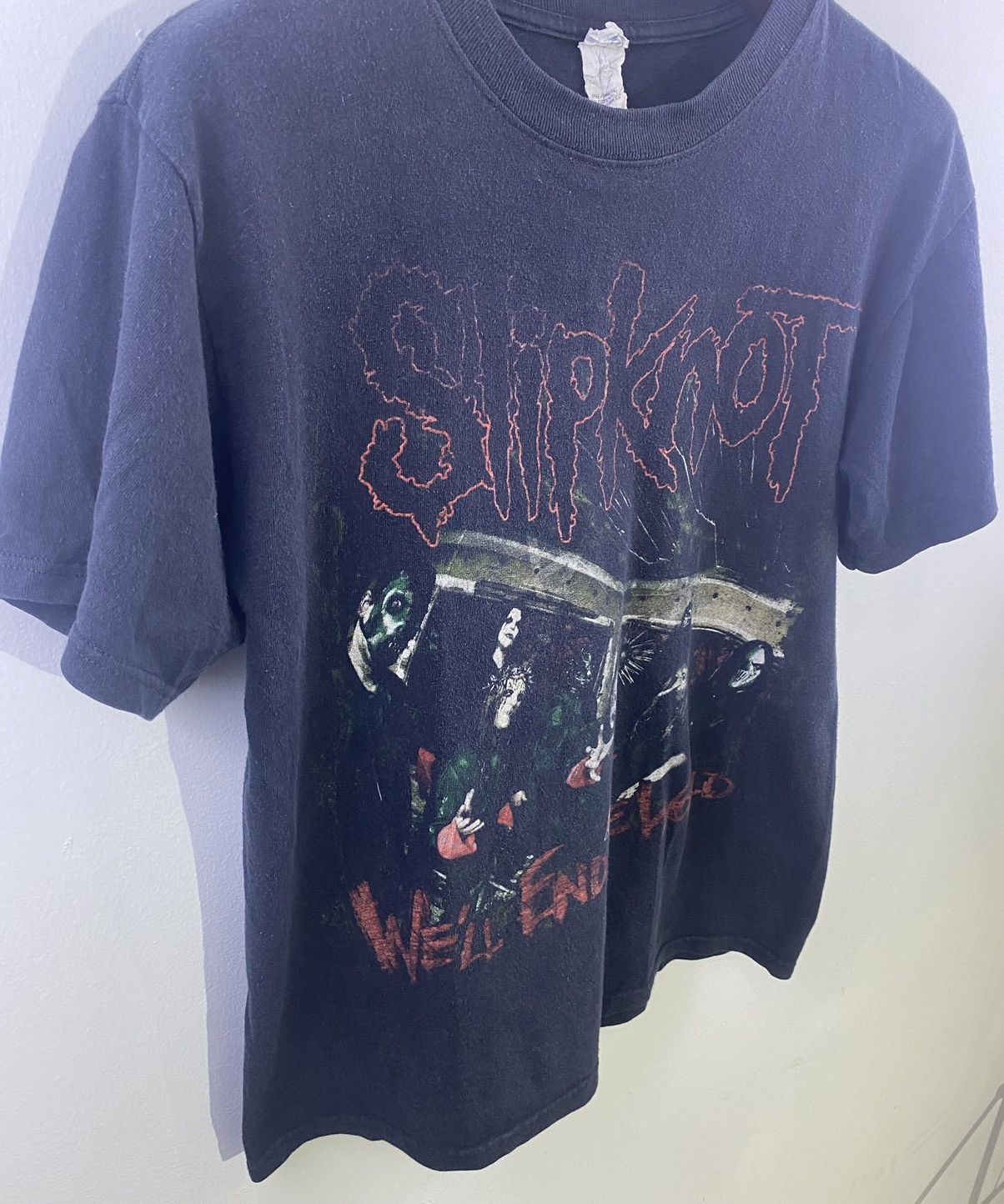 Band Tees × Slipknot × Vintage VTG '08 Slipknot All Hope is Gone Tour Heavy Metal T-shirt Size US M / EU 48-50 / 2 - 2 Thumbnail
