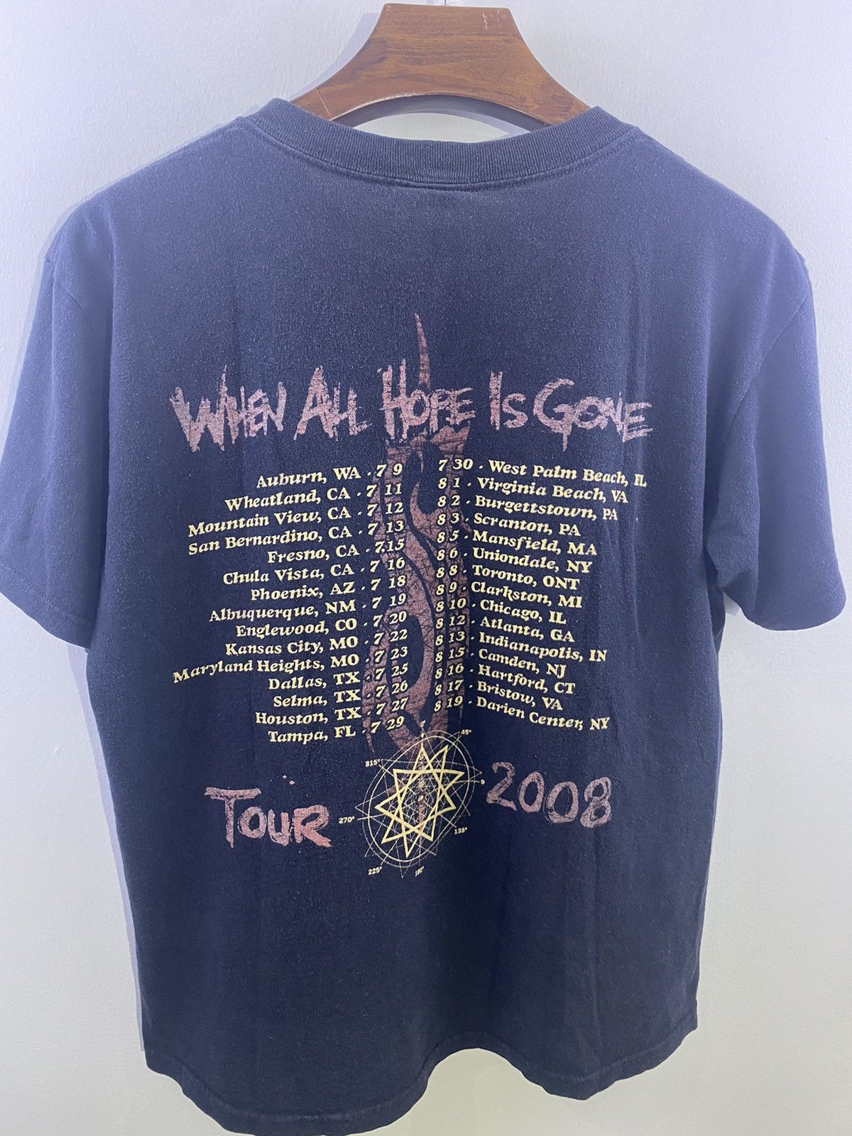 Band Tees × Slipknot × Vintage VTG '08 Slipknot All Hope is Gone Tour Heavy Metal T-shirt Size US M / EU 48-50 / 2 - 4 Thumbnail
