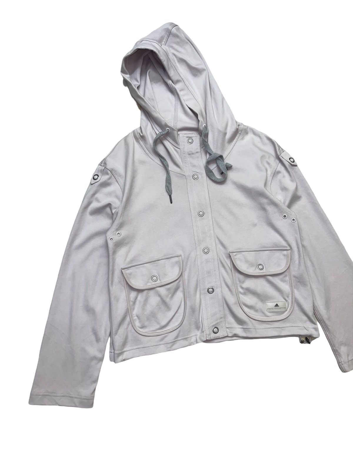 Adidas × Stella McCartney Hoodie Cropped Women Jacket Size ONE SIZE - 4 Thumbnail