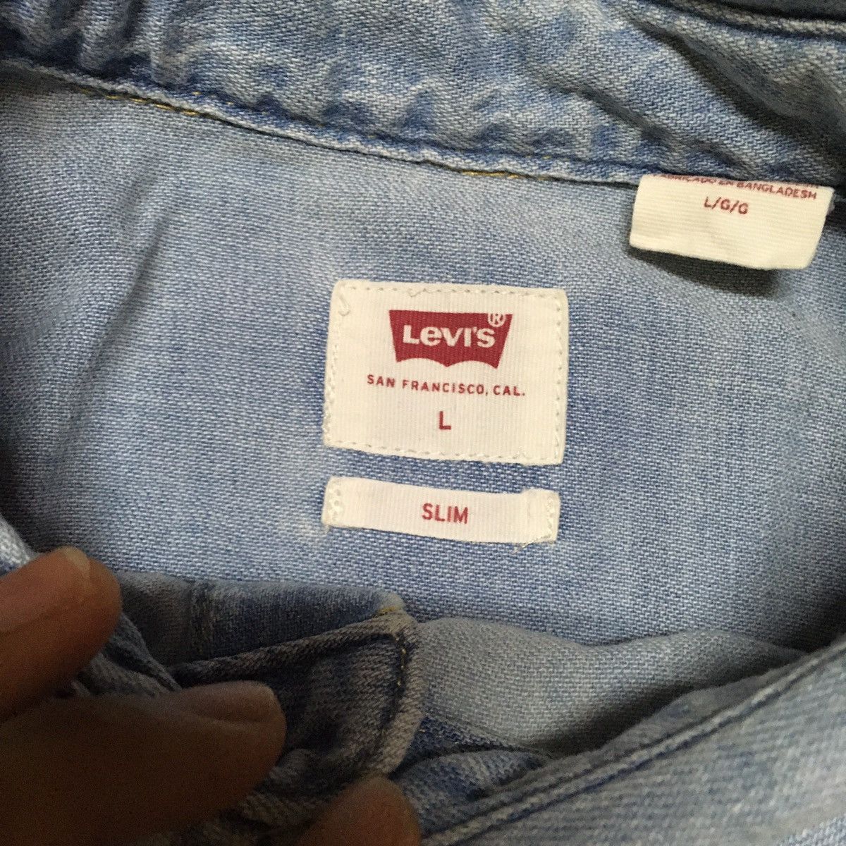 Levi's Levi's Denim Button Up Long Sleeve Shirt Size US L / EU 52-54 / 3 - 6 Thumbnail