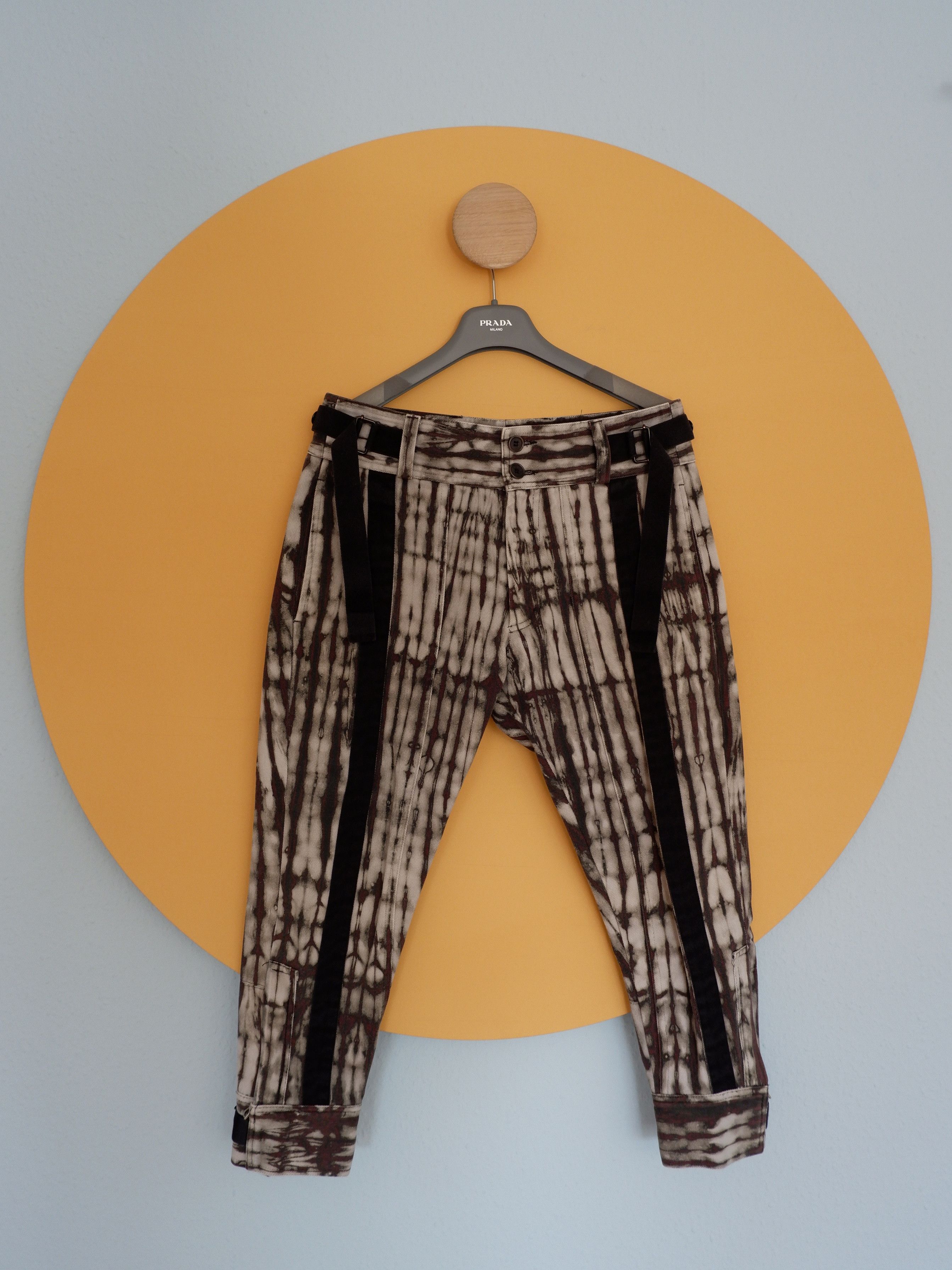 Dries Van Noten AW14 Tie Dye Bondage Biker Pants Jeans | Grailed