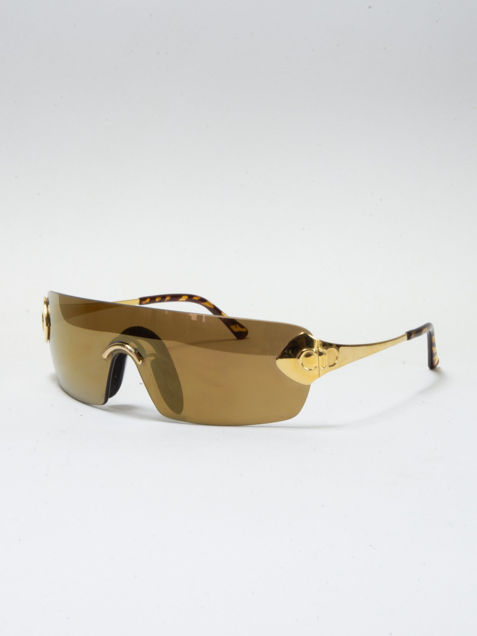 image of Dior Galactique Vintage Golden Metal Sunglasses, Men's
