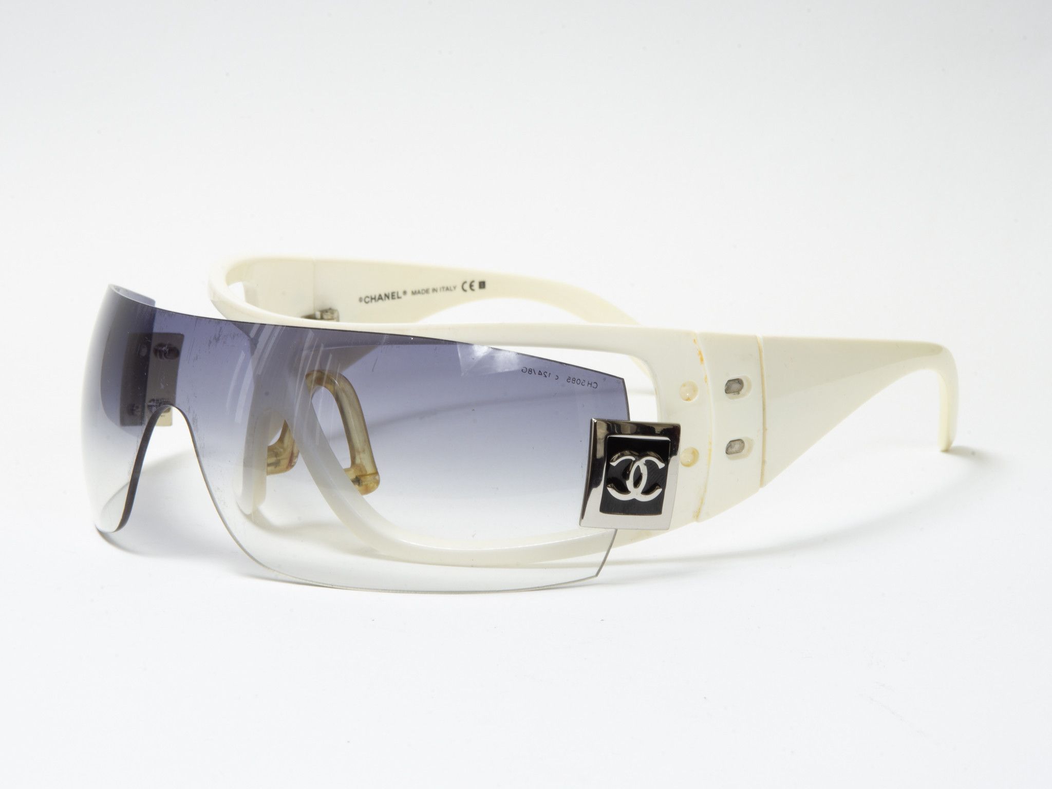 FITPIC! WRAP MASK MAGNETIC LENS VINTAGE CHANEL SUNGLASSES