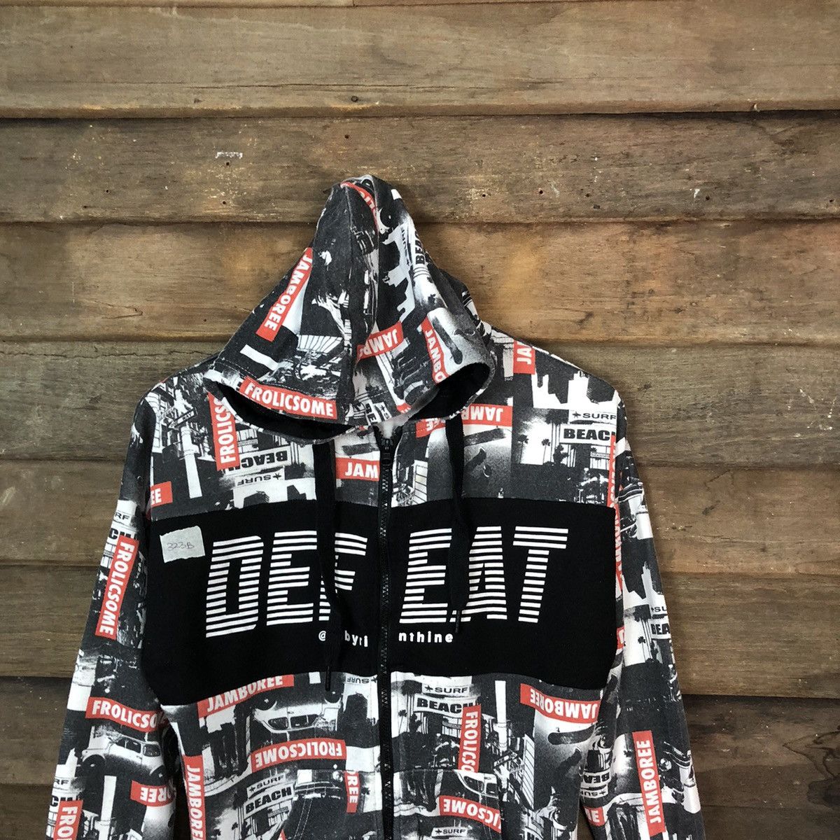 Japanese Brand DEFECT Space Opera fullprint Black Hoodie sweater #323B Size US S / EU 44-46 / 1 - 2 Thumbnail