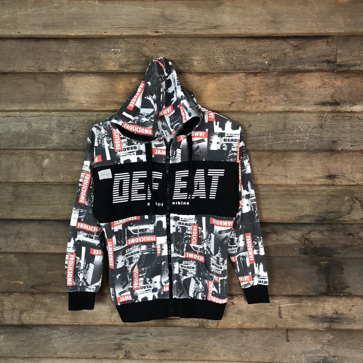 image of Art Defect Space Opera Fullprint Black Hoodie Sweater 323B, Men's (Size Small)