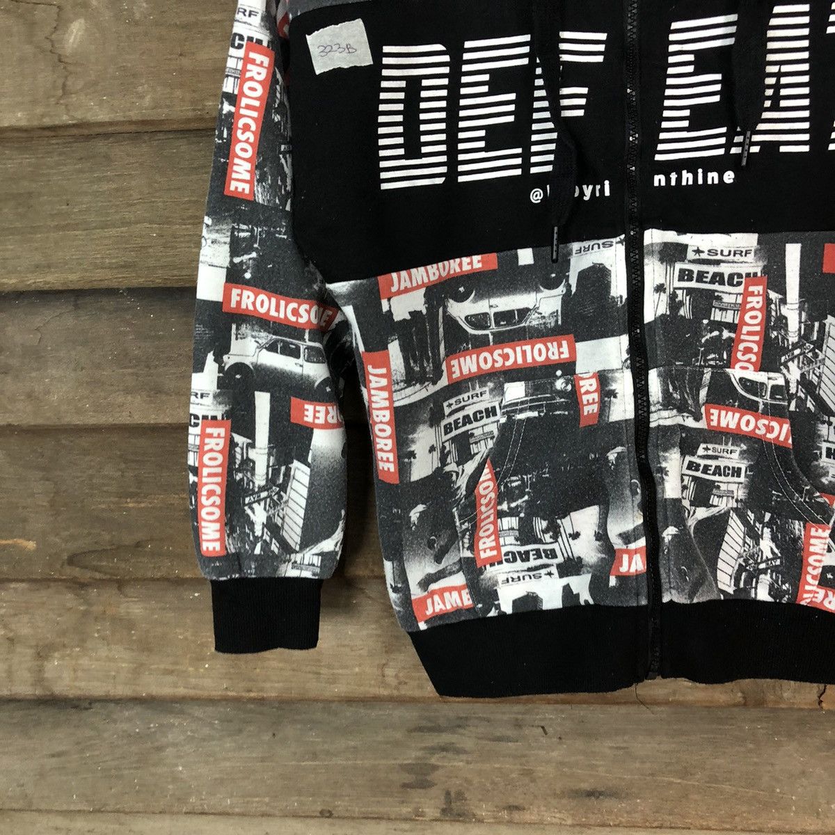 Japanese Brand DEFECT Space Opera fullprint Black Hoodie sweater #323B Size US S / EU 44-46 / 1 - 4 Thumbnail