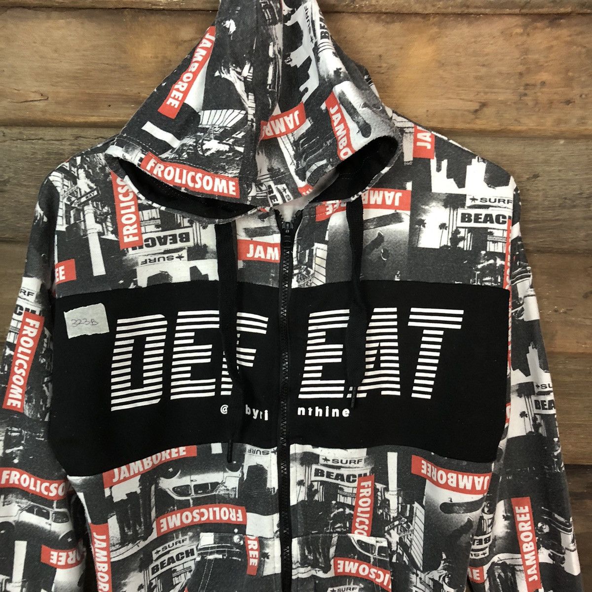 Japanese Brand DEFECT Space Opera fullprint Black Hoodie sweater #323B Size US S / EU 44-46 / 1 - 6 Thumbnail