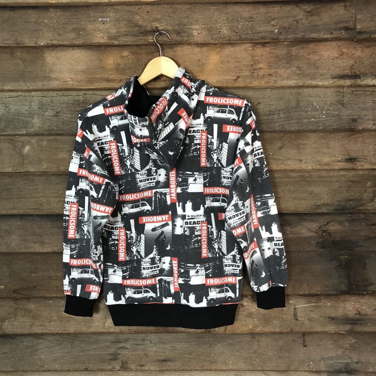 Japanese Brand DEFECT Space Opera fullprint Black Hoodie sweater #323B Size US S / EU 44-46 / 1 - 10 Thumbnail